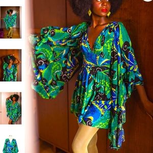 Trashy Diva Psychedelic Butterflies Mini Dress NWOT